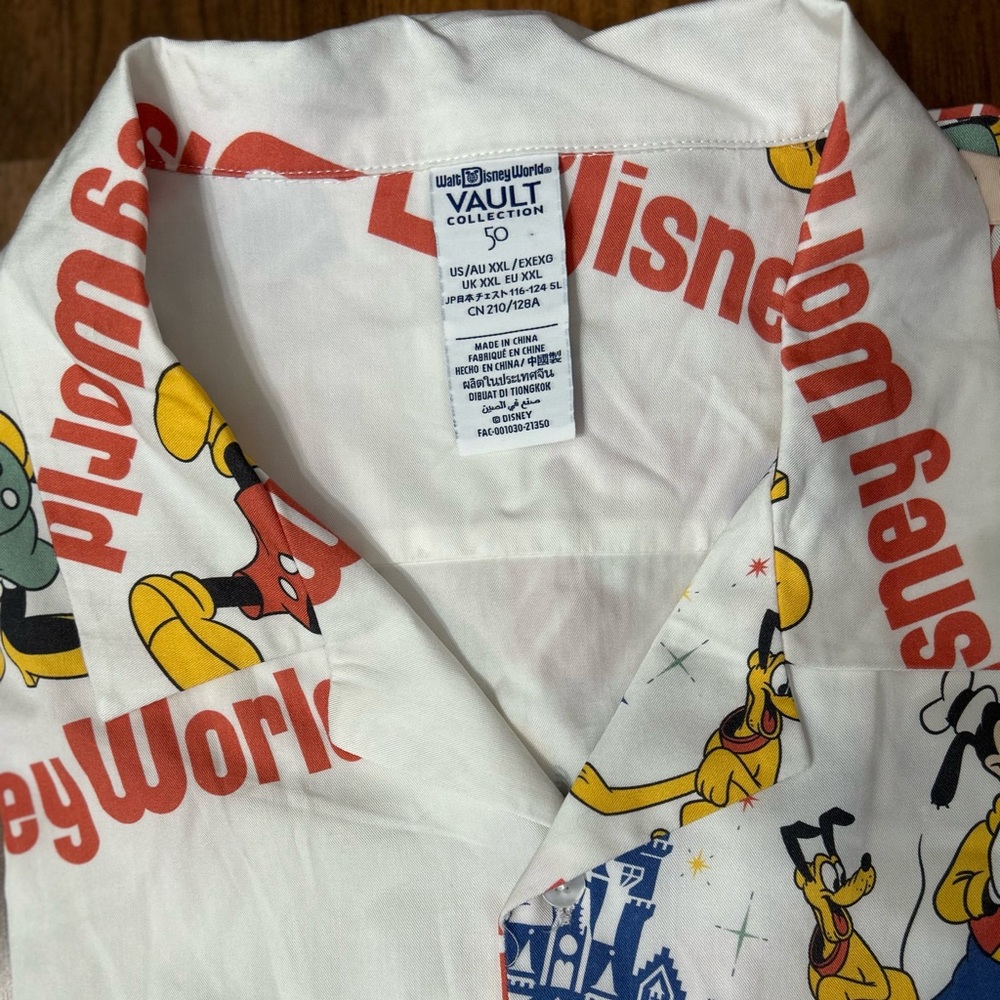 Disney World 50th Anniversary Men's Camp Short Sleeve Shirt Size XXL - Picture 8 of 12